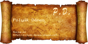 Polyák Dénes névjegykártya